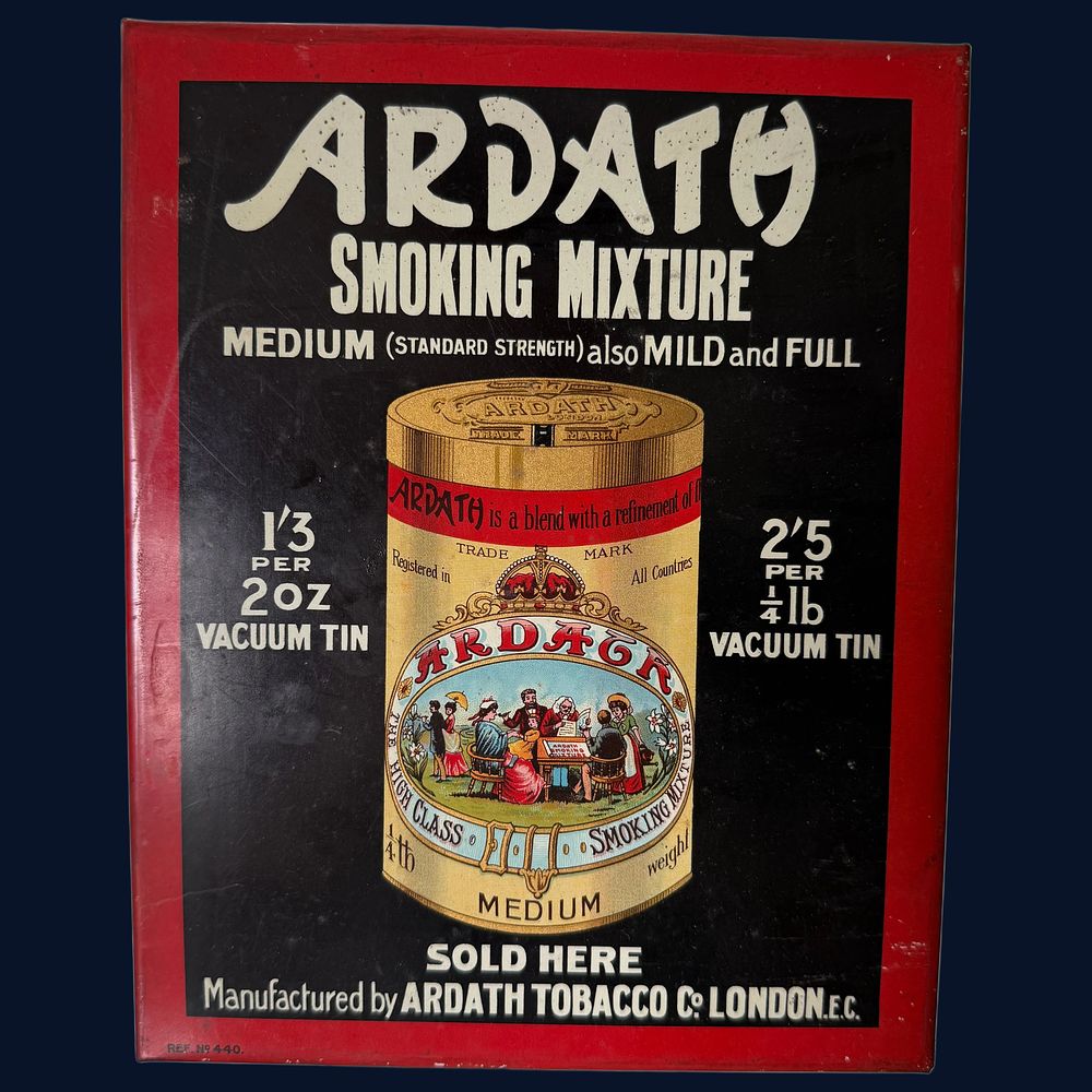 Lot 36: Ardath Smoking Mixture Advertising Showcard