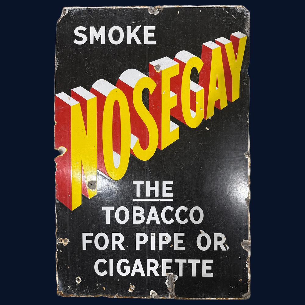 Lot 55: Nosegay Tobacco Enamel Advertising Sign