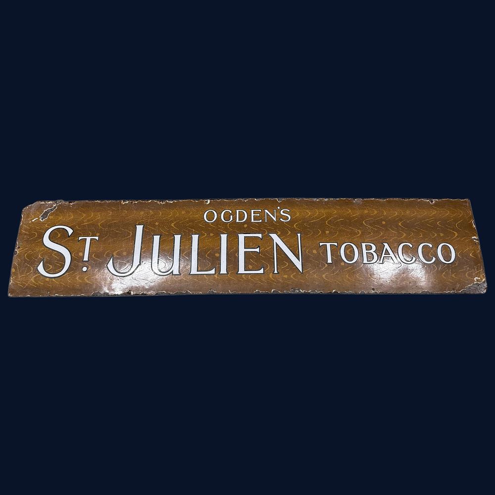 Lot 62: Ogden's St. Julien Tobacco Enamel Advertising Sign