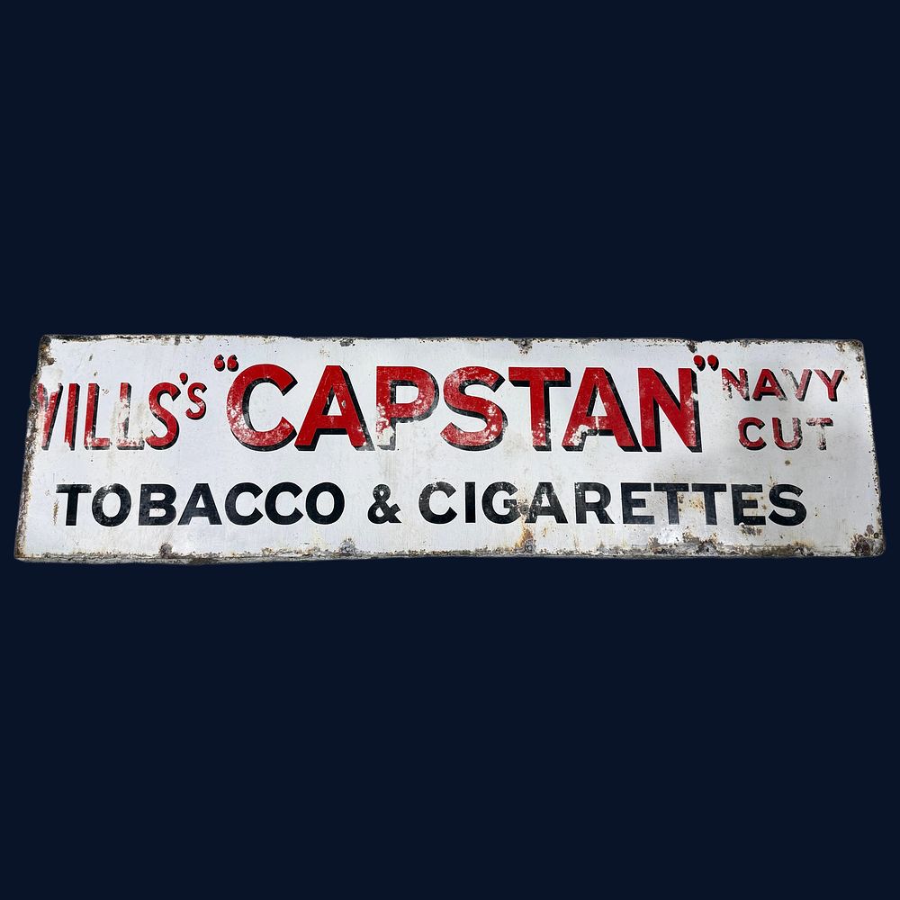 Lot 63: Wills's Capstan Navy Cut Enamel Advertising Sign