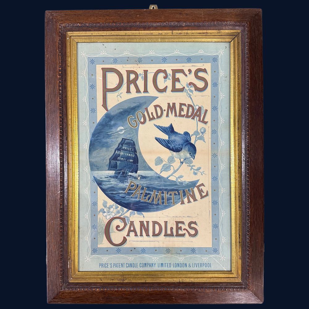 Lot 87: Price's Gold Medal Palmitine Candles Advertising Showcard