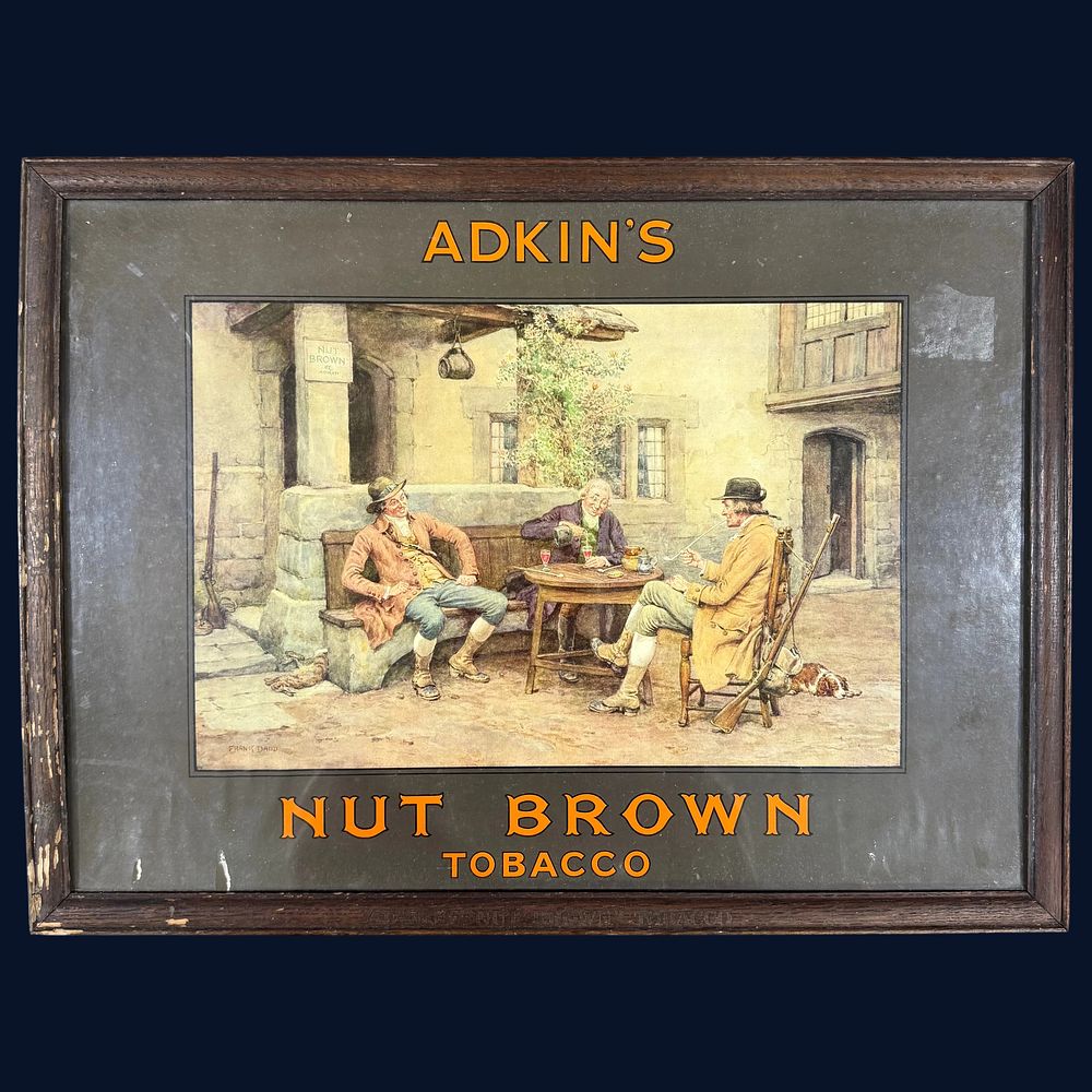 Lot 89: Adkin's Nut Brown Tobacco Advertising Showcard
