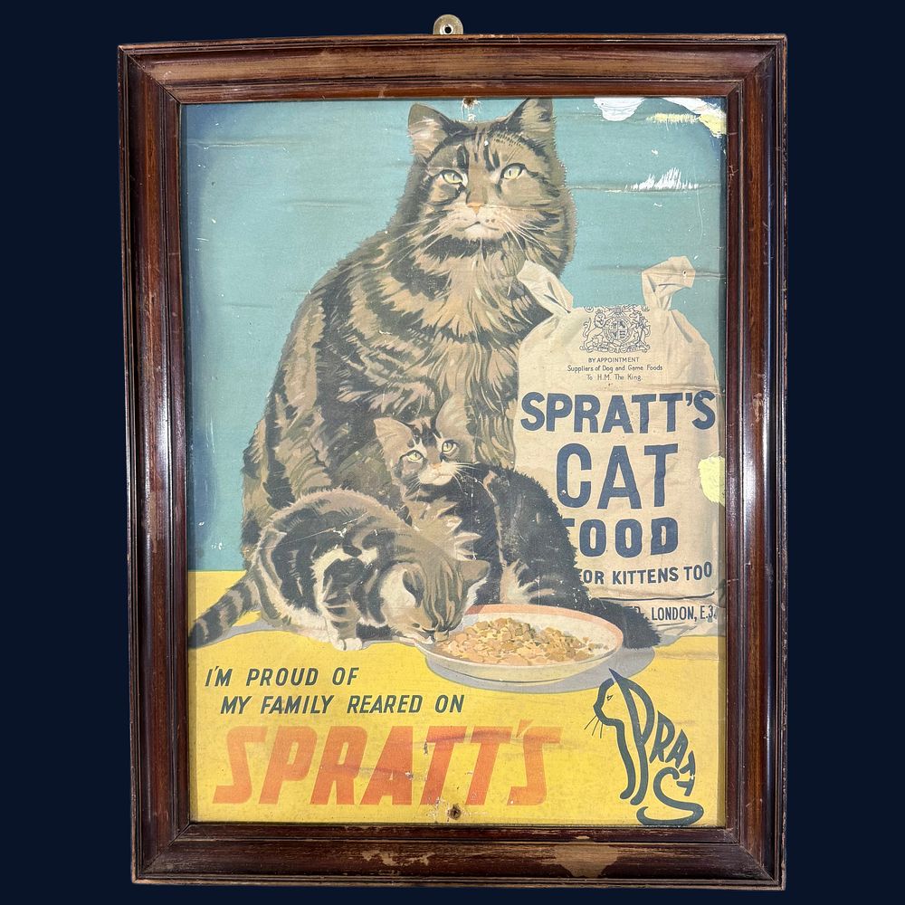 Lot 93: Spratt's Cat Food Advertising Showcard