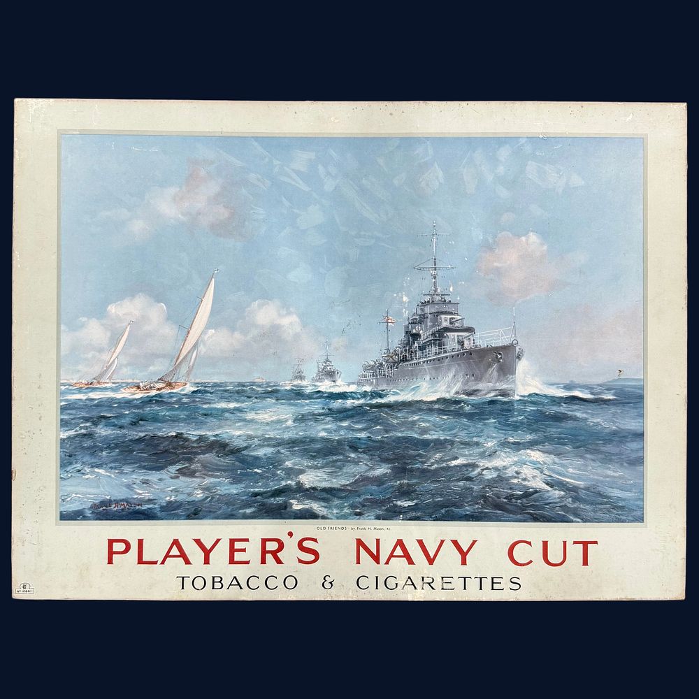 Lot 106: Frank H. Mason Player's Navy Cut Advertising Print