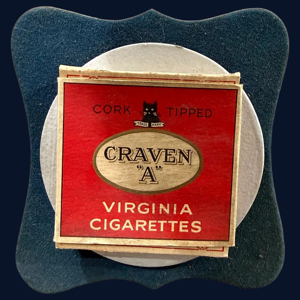 Lot 109: Craven "A" Cigarettes Counter-Top Advertising Showcard
