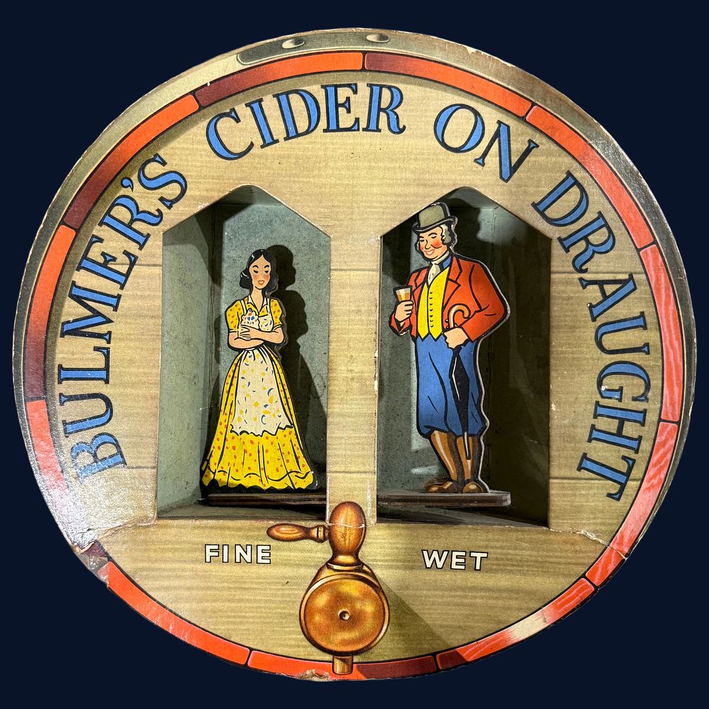 Lot 111: Bulmer's Cider Advertising Showcard Weather House