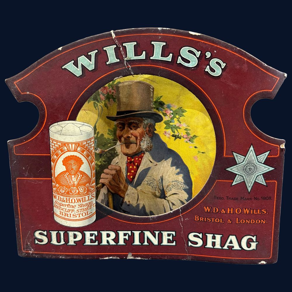 Lot 112: Wills's Superfine Shag Advertising Showcard