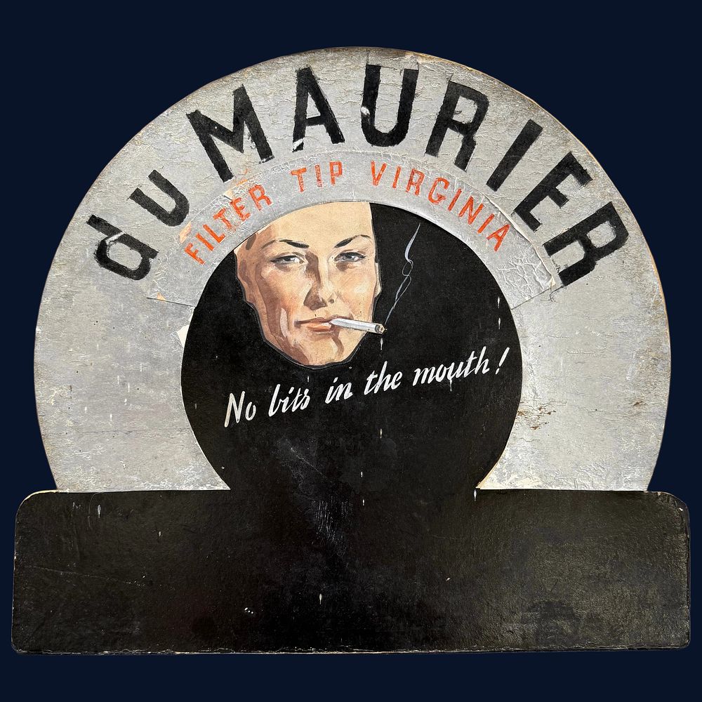 Lot 115: du Maurier Filter Tip Virginia Cigarettes Advertising Showcard