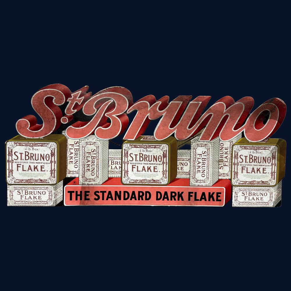 Lot 116: St. Bruno Flake Tobacco Advertising Showcard