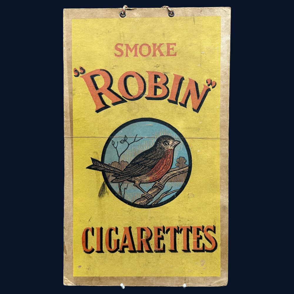 Lot 119: Robin Cigarettes Advertising Showcard