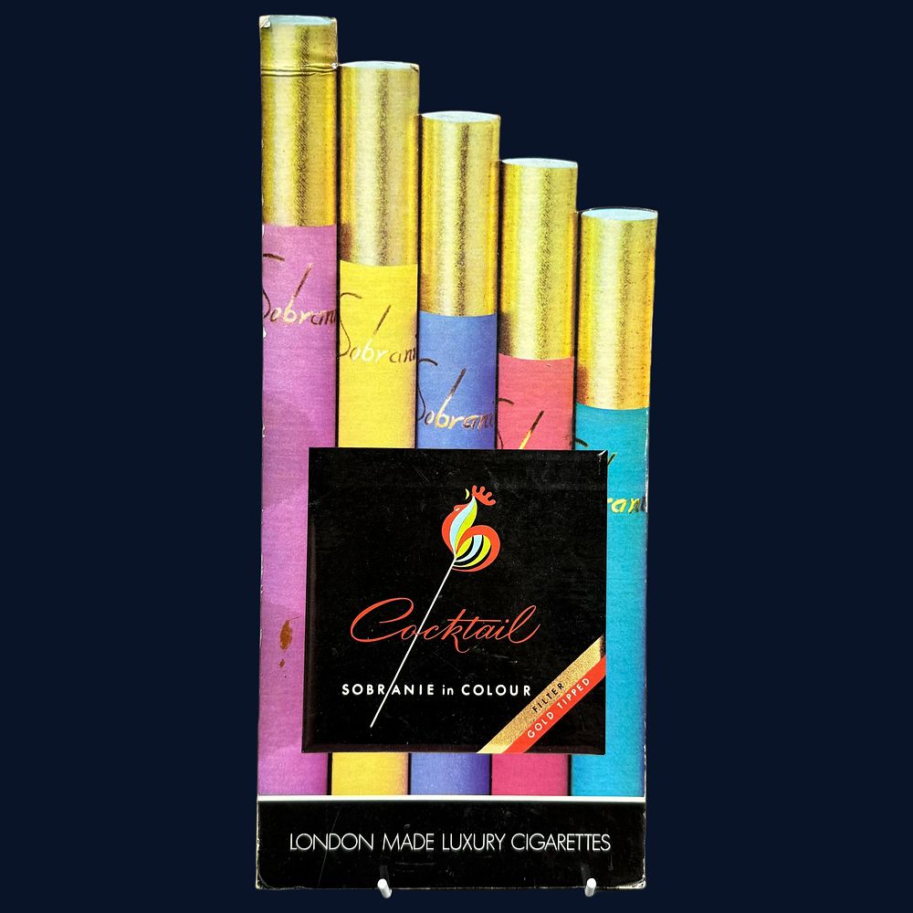 Lot 123: Sobranie Cocktail Advertising Showcard
