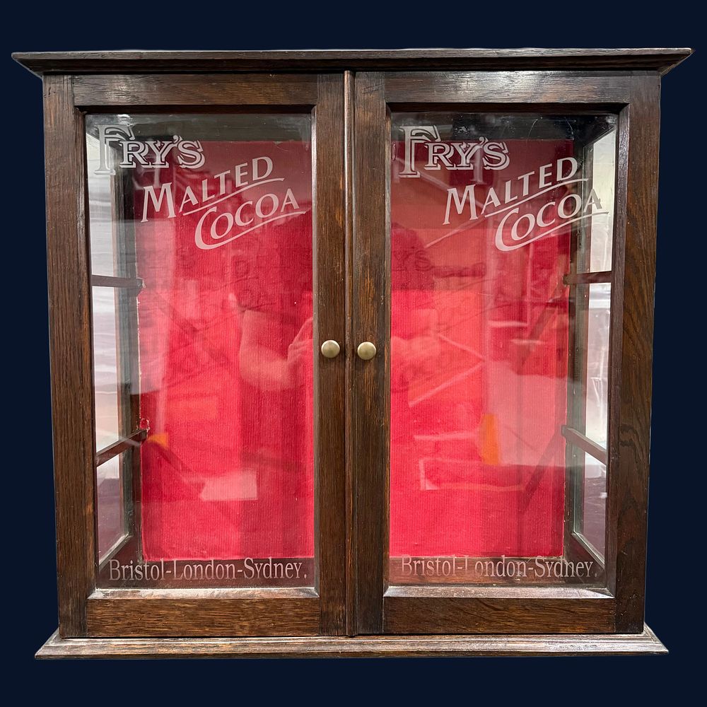 Lot 126: Fry's Malted Cocoa Advertising Display Cabinet