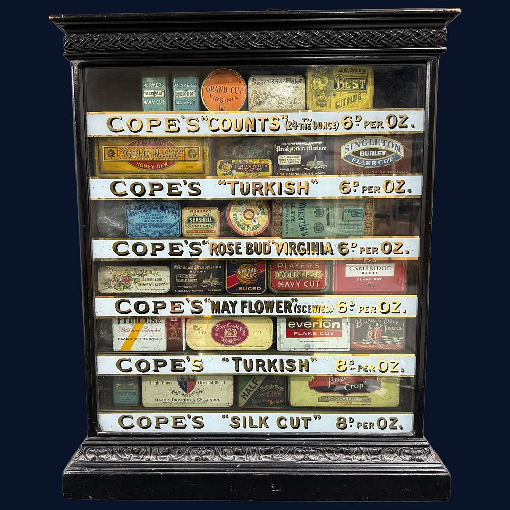 Lot 128: Cope Bros & Co Ltd Tobacco Display Cabinet