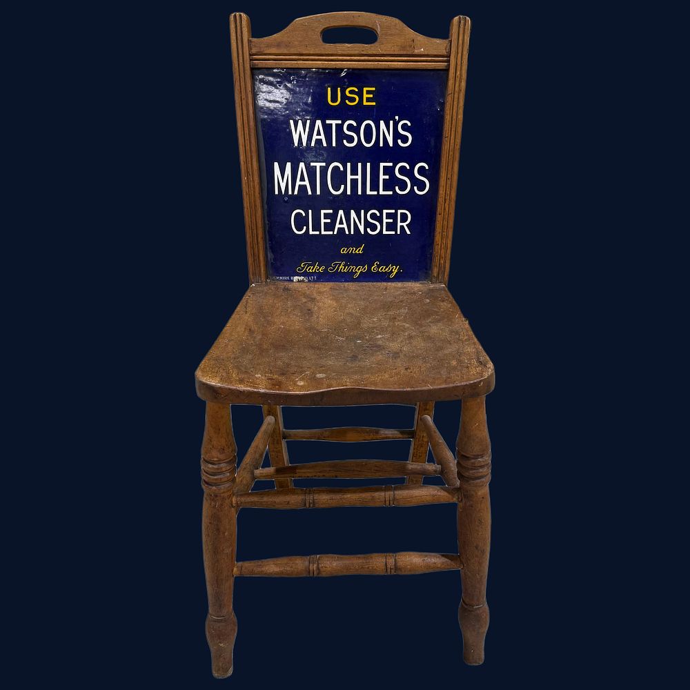 Lot 135: Watson's Matchless Cleanser Advertising Chair