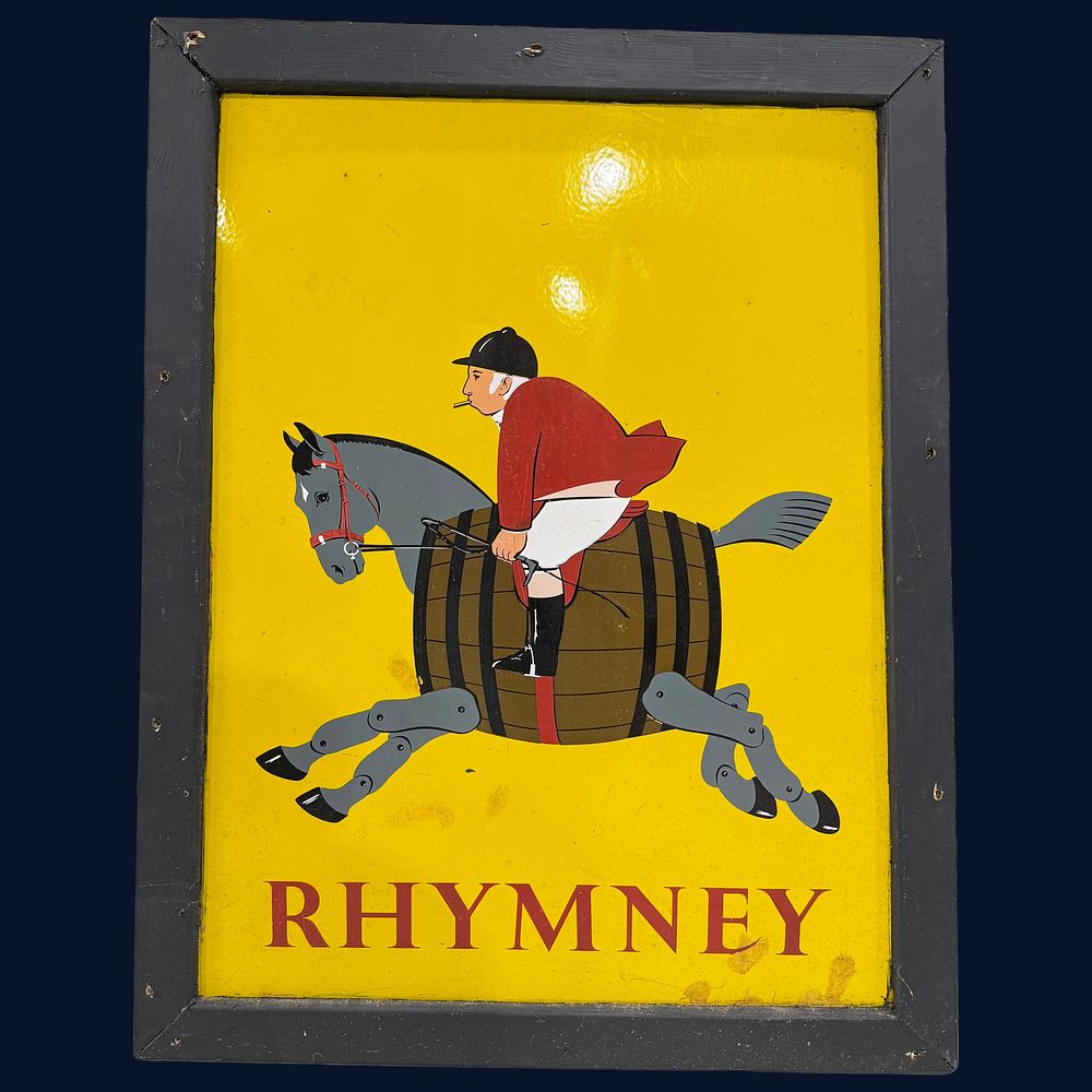 Lot 140: Rhymney Enamel Advertising Sign