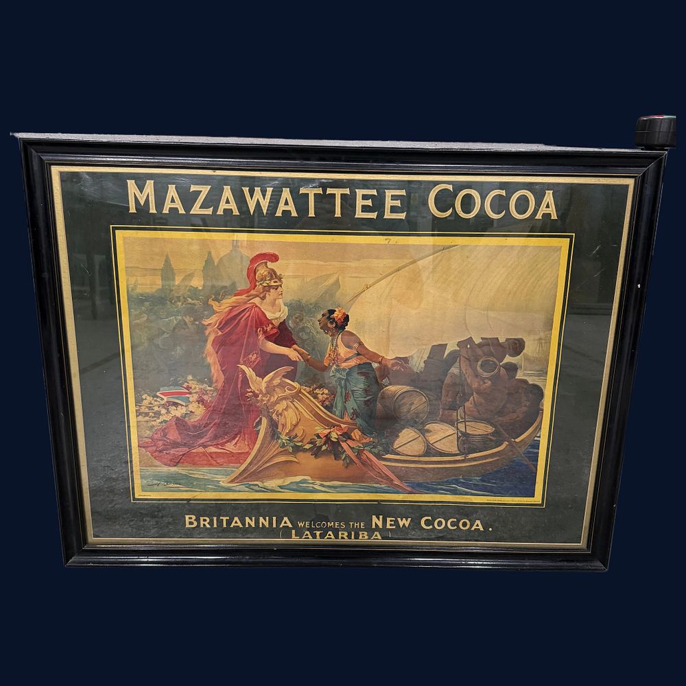 Lot 151: Mazawattee Cocoa Advertising Showcard