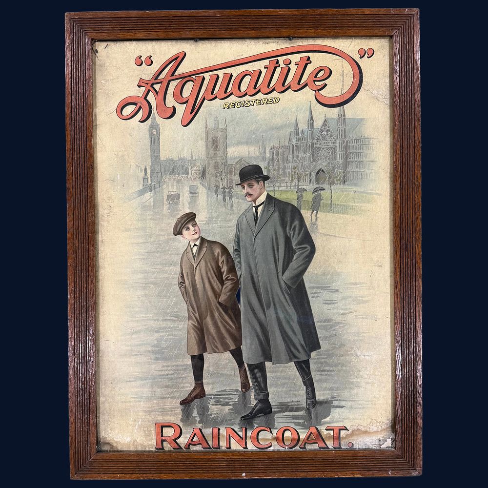 Lot 153: Aquatite Raincoat Advertising Showcard