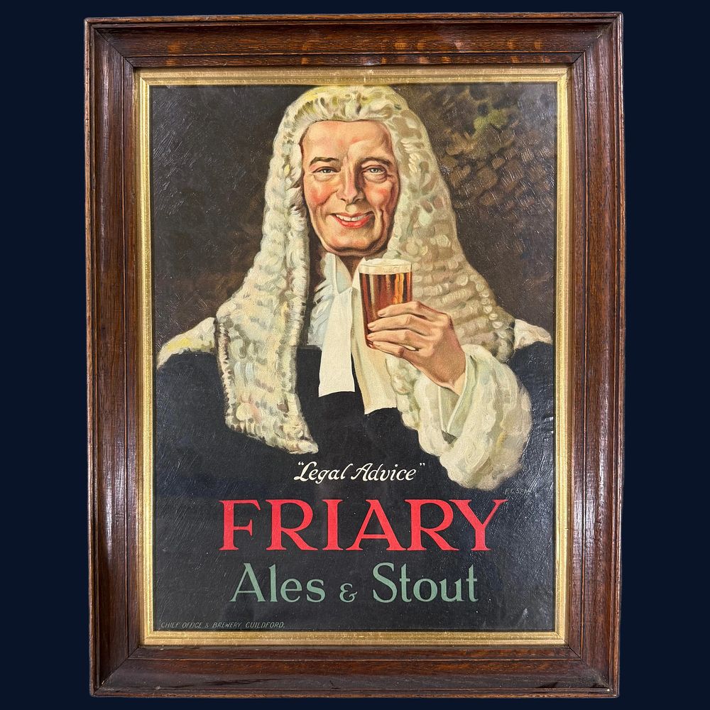 Lot 154: Friary Ales & Stout Framed Advertising Showcard