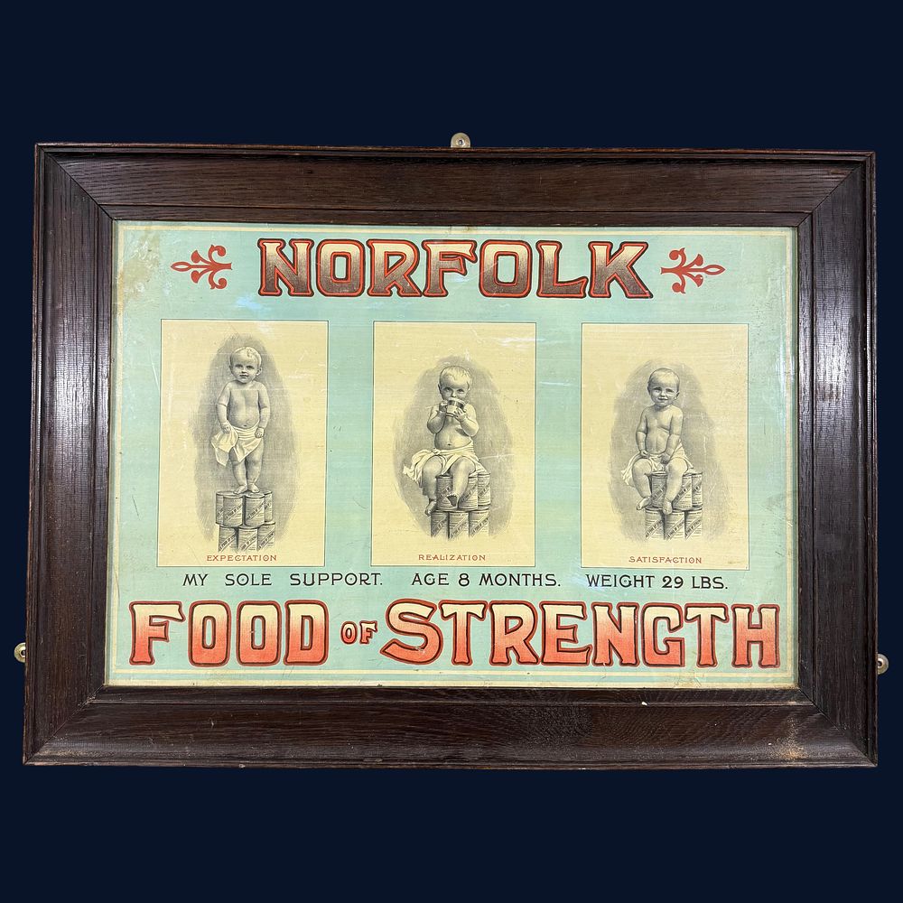 Lot 157: Norfolk Food of Strength Advertising Showcard
