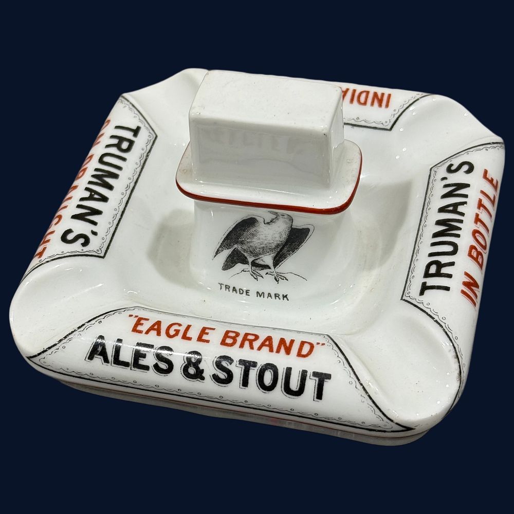 Lot 169: Truman's Brewery Advertising Match Striker and Ashtray