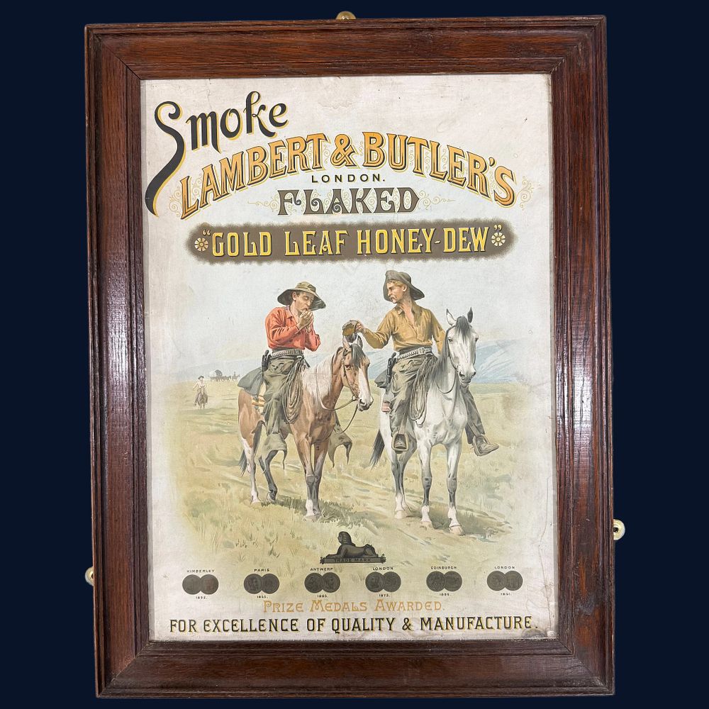 Lot 192: Lambert & Butler Gold Leaf Honey-Dew Advertising Print
