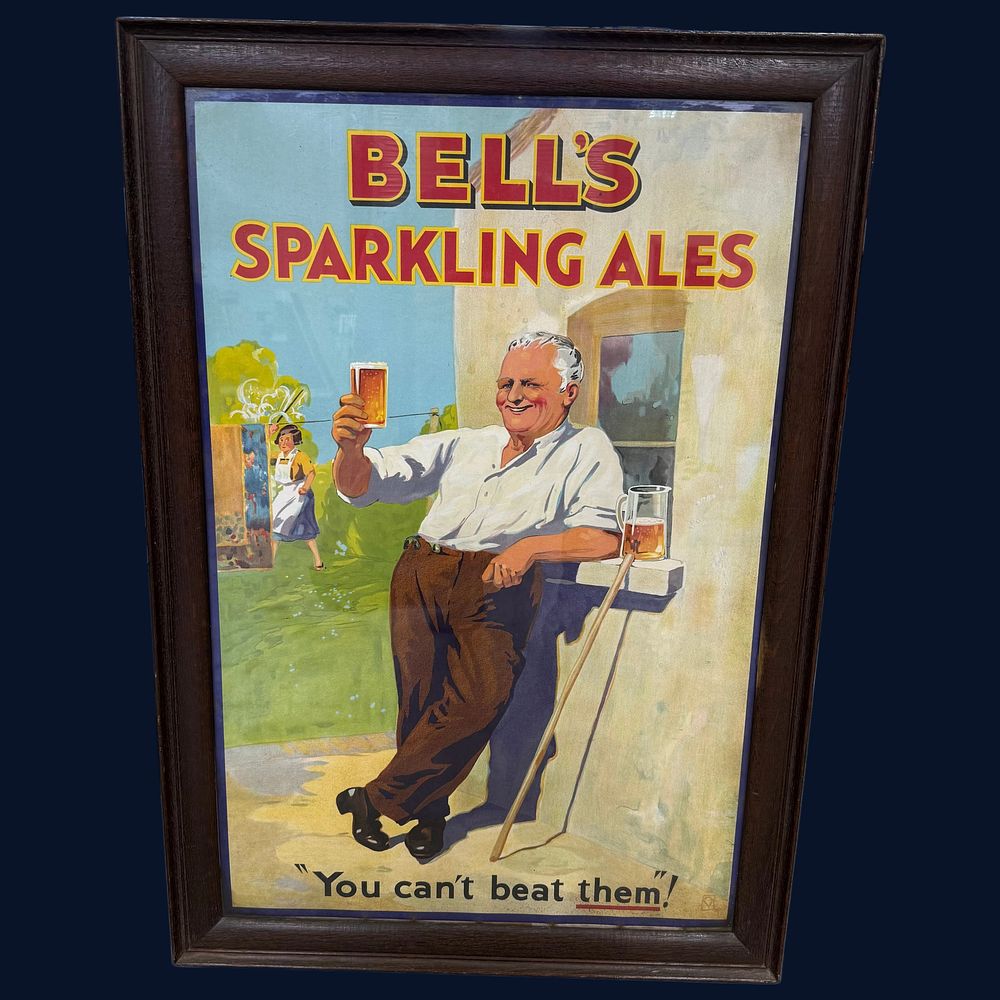 Lot 212: Bell's Sparkling Ales Advertising Framed Poster