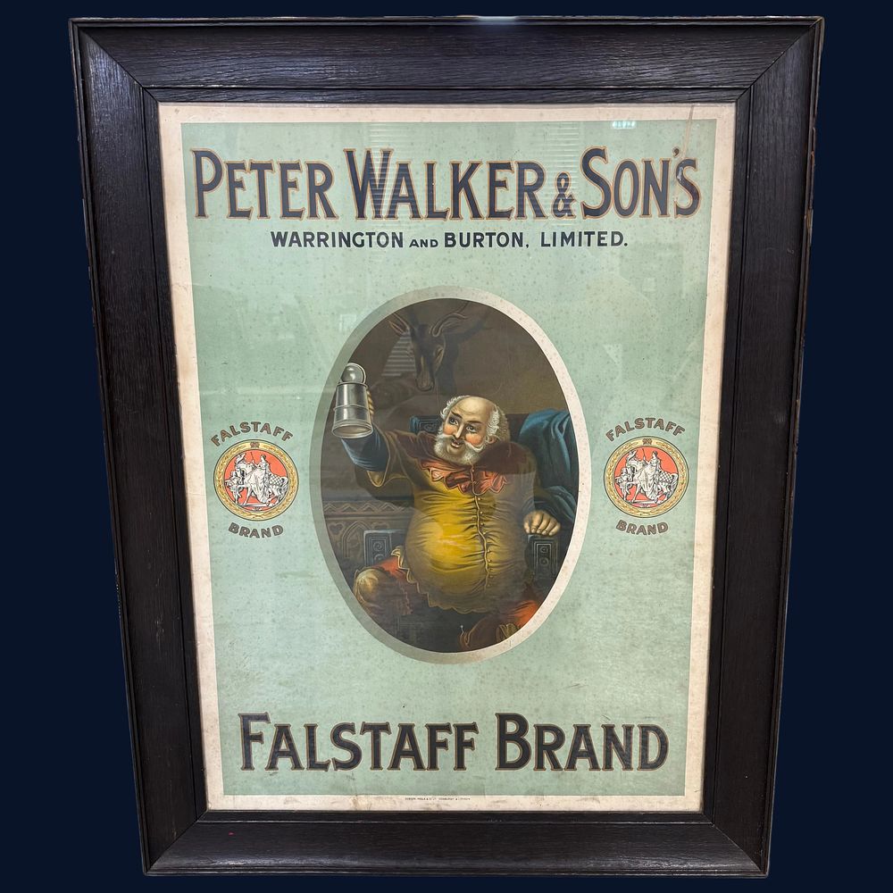 Lot 213: Peter Walker & Sons Falstaff Brand Advertising Framed Poster