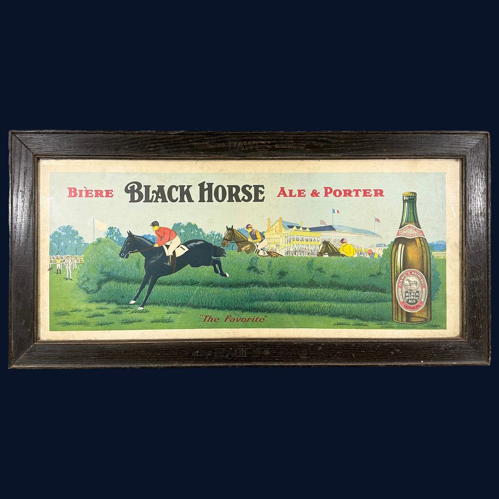 Lot 225: Dawes Brewery Black Horse Ale & Porter Framed Print
