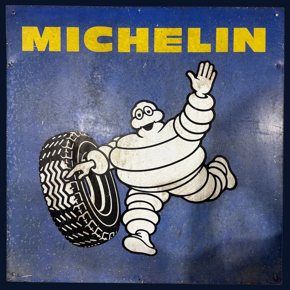 Lot 234: Michelin Motoring Aliminium Advertising Sign