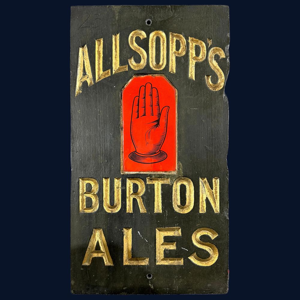 Lot 245: Allsopp's Burton Ales Advertising Slate