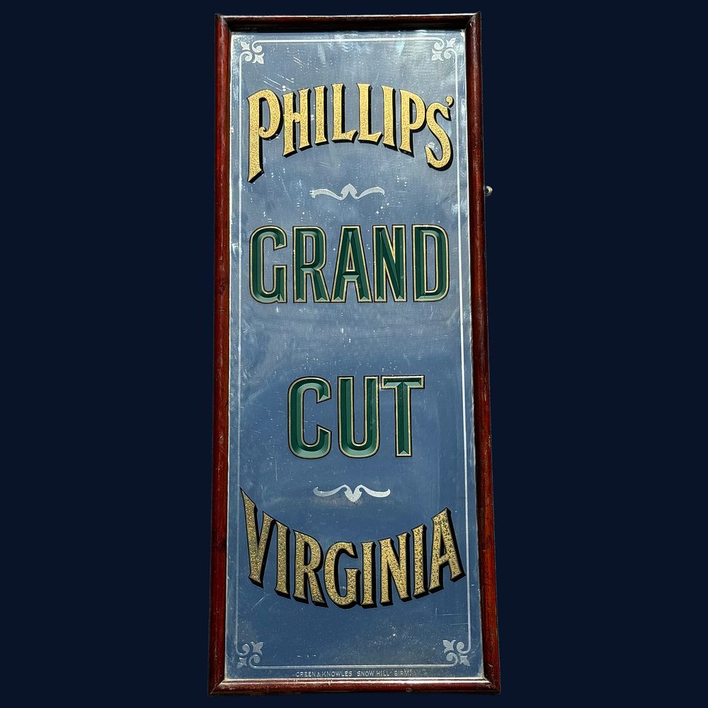 Lot 248: Phillips' Grand Cut Virginia Reverse Painted Mirror