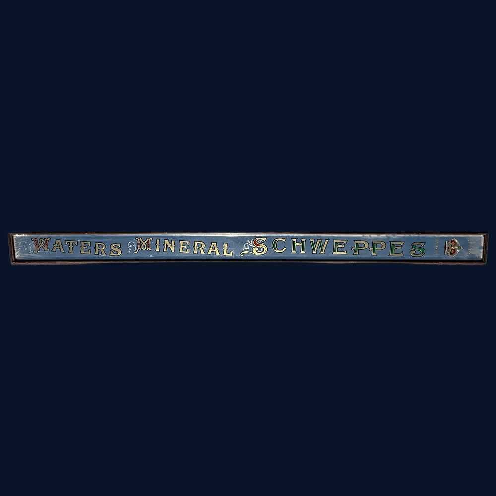 Lot 253: Schweppes Mineral Waters Reverse Painted Mirror Advertising Sign