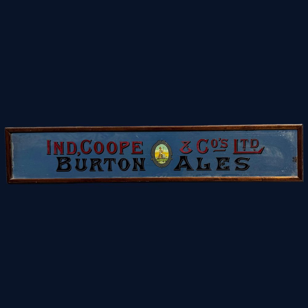 Lot 254: Ind Coope & Co Ltd Burton Ales Reverse Painted Mirror