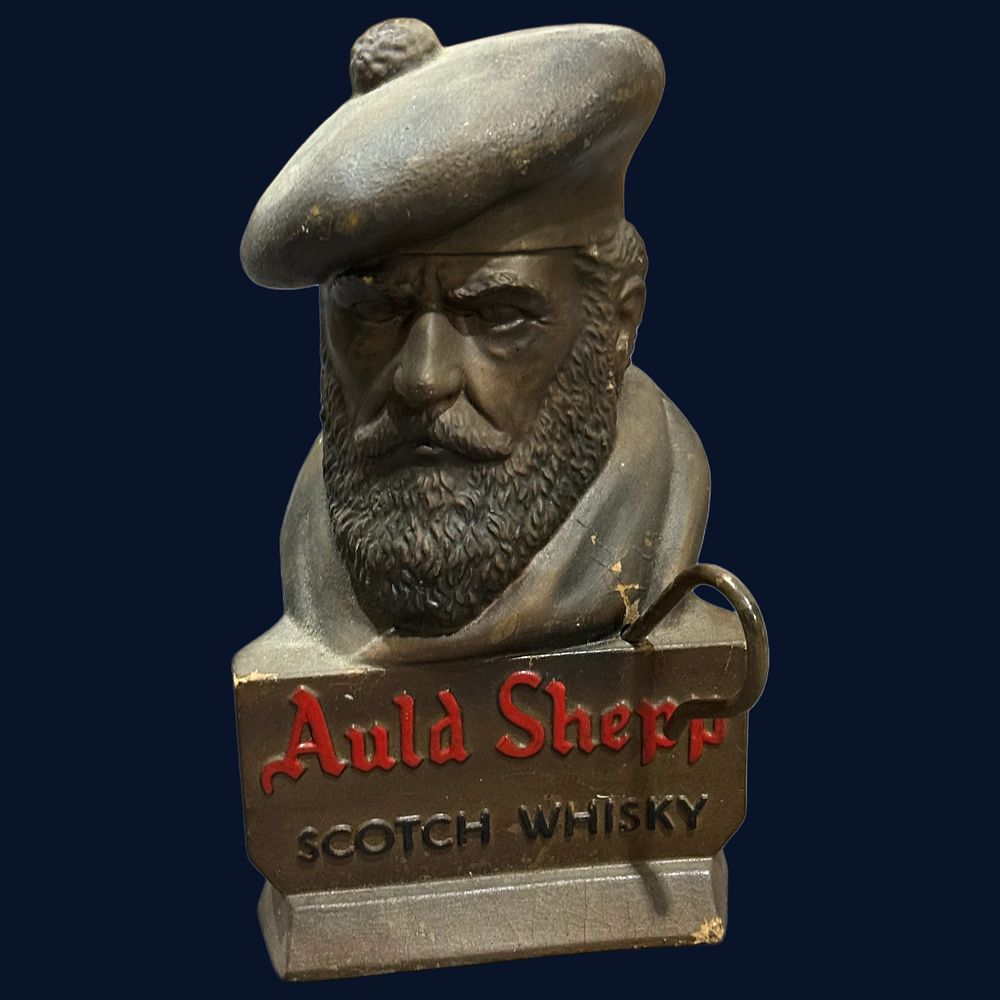 Lot 269: Auld Shepp Scotch Whisky Advertising Display Bust
