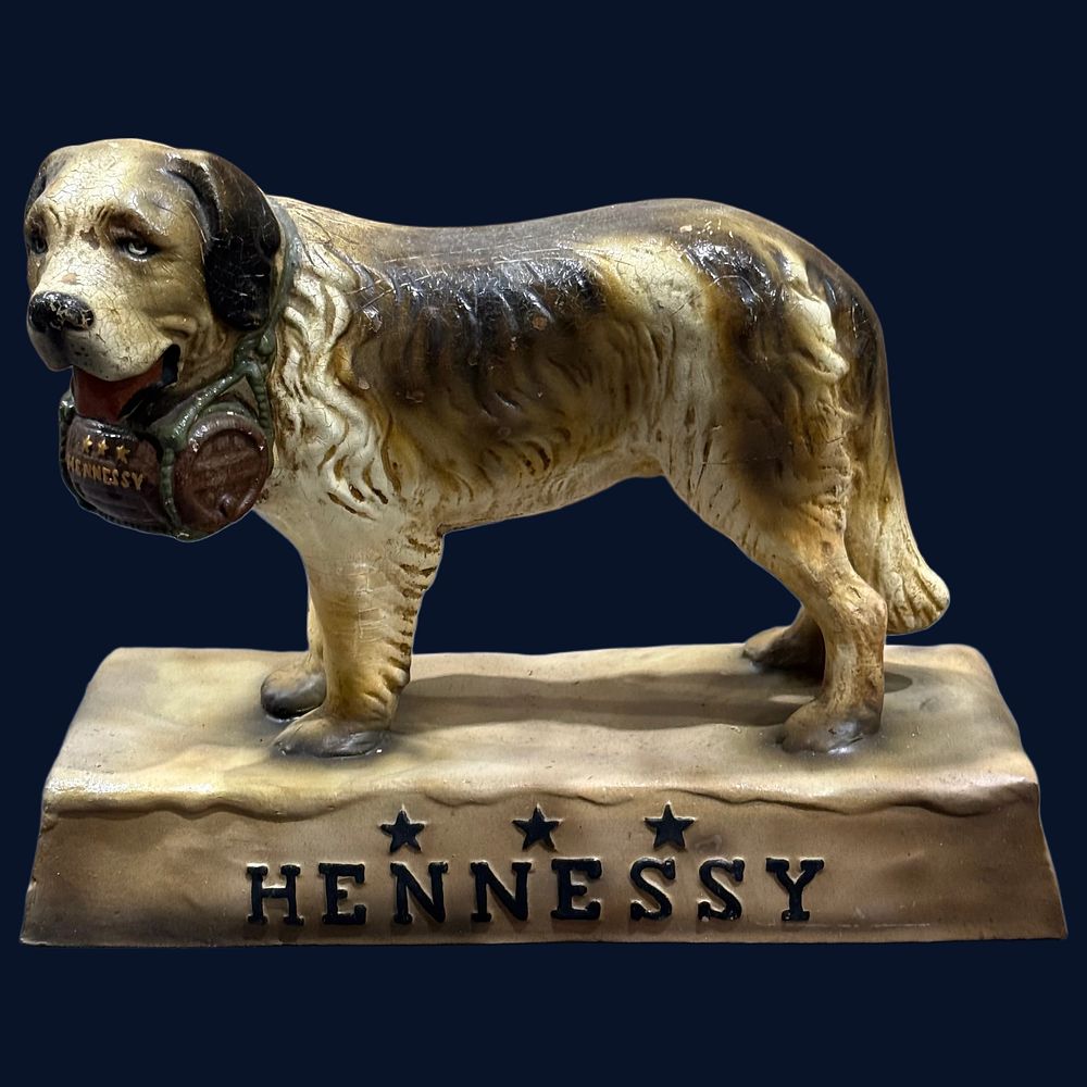 Lot 270: Hennessy Cognac St. Bernard Advertising Bar Display