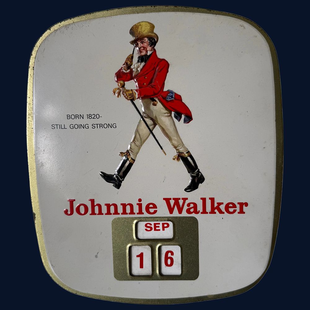 Lot 284: Johnnie Walker Advertising Perpetual Calendar