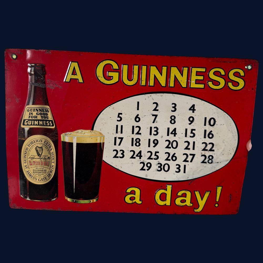 Lot 286: Guinness Stout Advertising Metal Sign