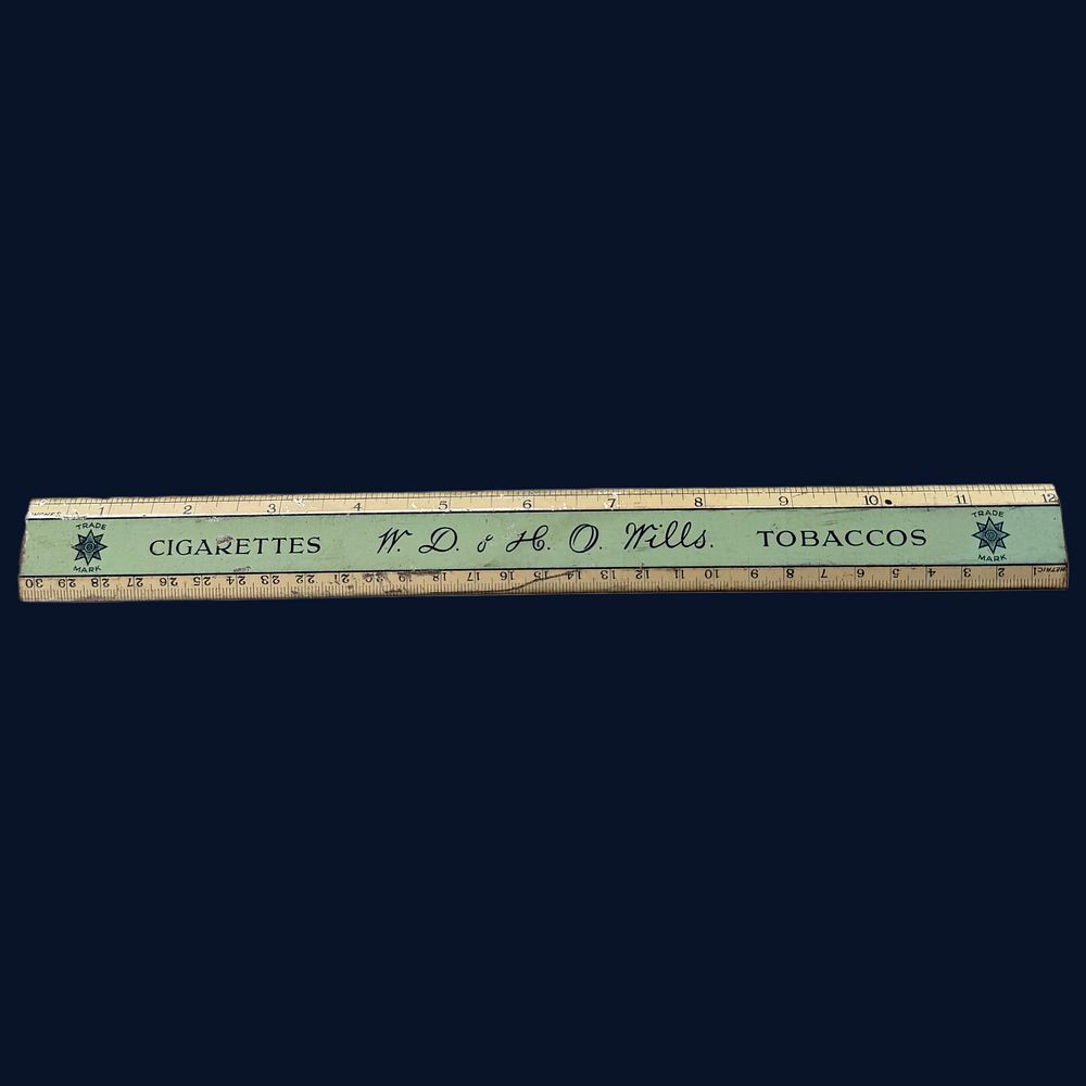 Lot 290: W.D. & H.O. Wills Promotional Metal Ruler