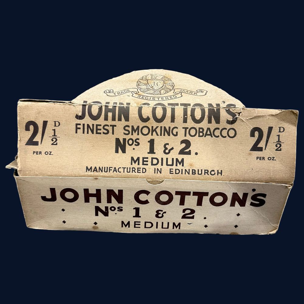 Lot 291: John Cotton's Smoking Tobacco Cardboard Advertising Showcard
