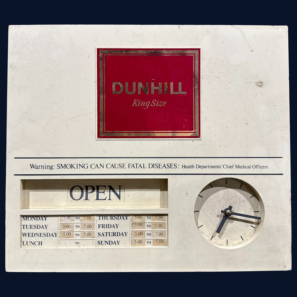 Lot 309: Dunhill King Size Advertising Shop Sign and Clock