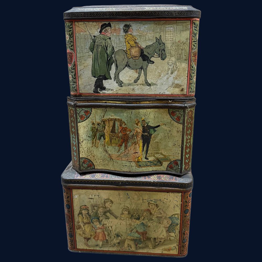 Lot 322: A Trio of J & J Colman Lithographed Mustard Tins