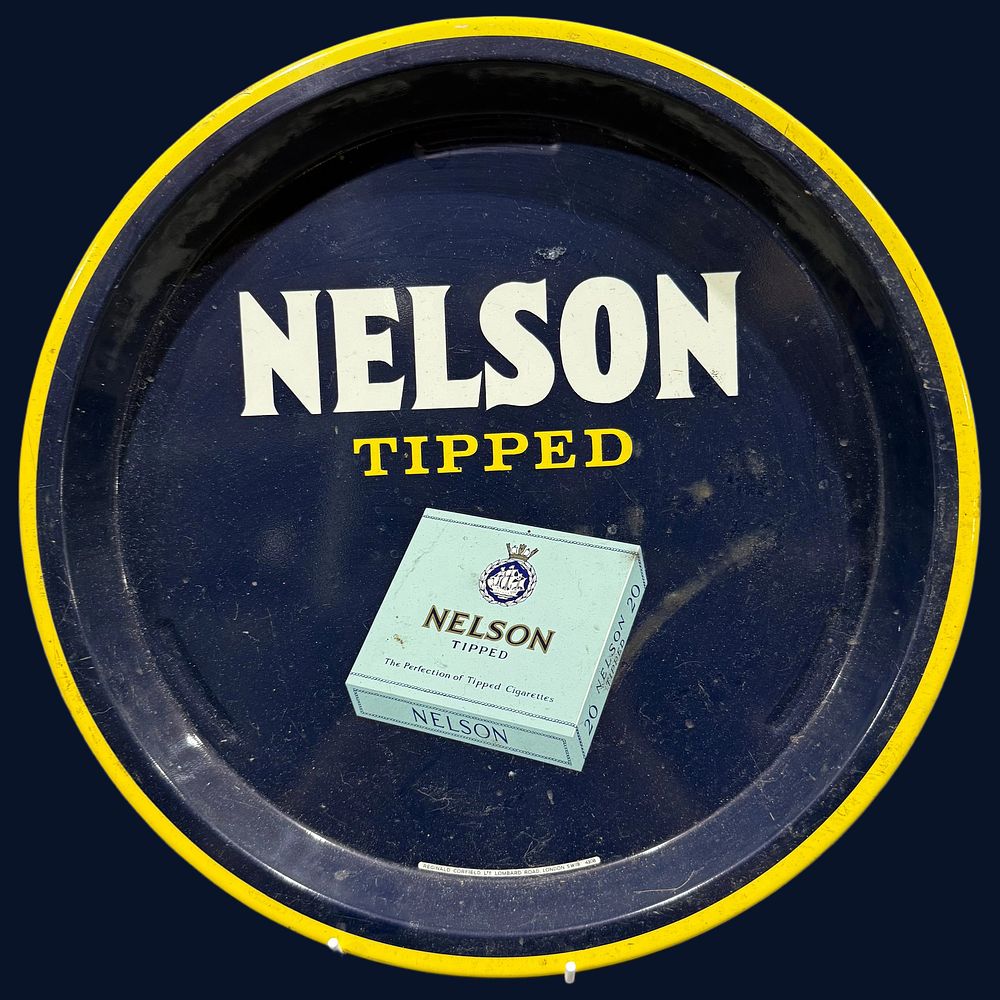Lot 325: Reginald Corfield Ltd Nelson Tipped Cigarettes Lithographed Tin Advertising Tray