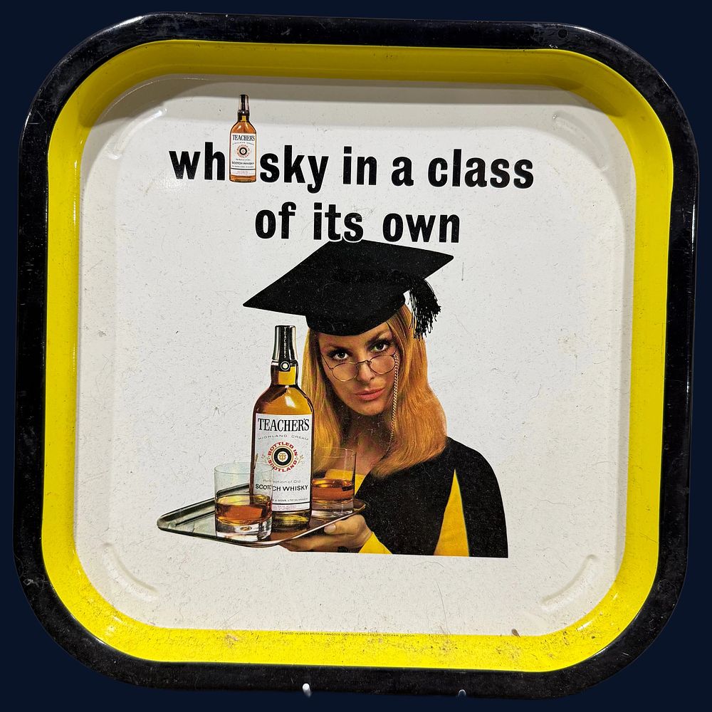 Lot 326: Teacher's Scotch Whisky Advertising Tray
