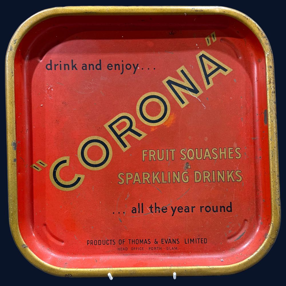 Lot 329: Corona Lithographed Tin Advertising Tray