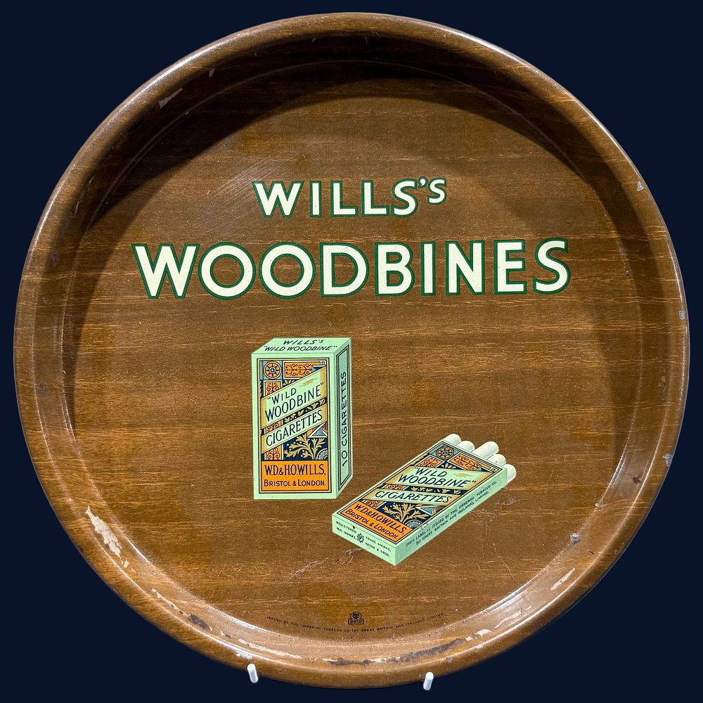Lot 333: Wills's Woodbines Lithographed Tin Advertising Tray
