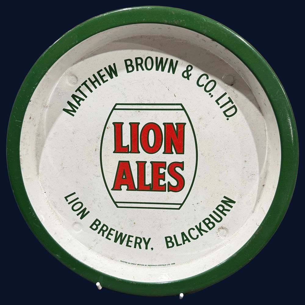 Lot 343: Matthew Brown & Co. Ltd. Lion Brewery Blackburn Advertising Tray