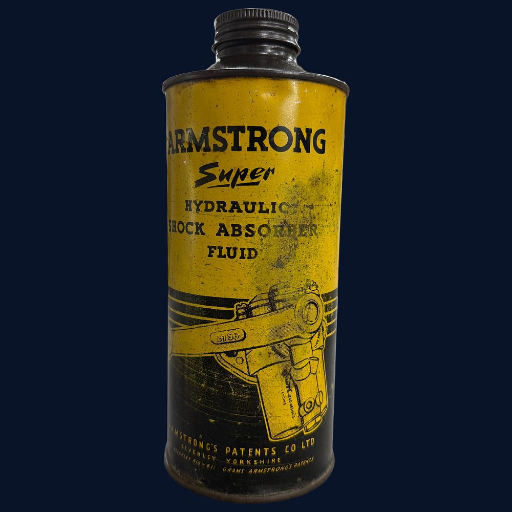 Lot 348: Armstrong Super Hydraulic Shock Absorber Fluid Motor Oil Tin