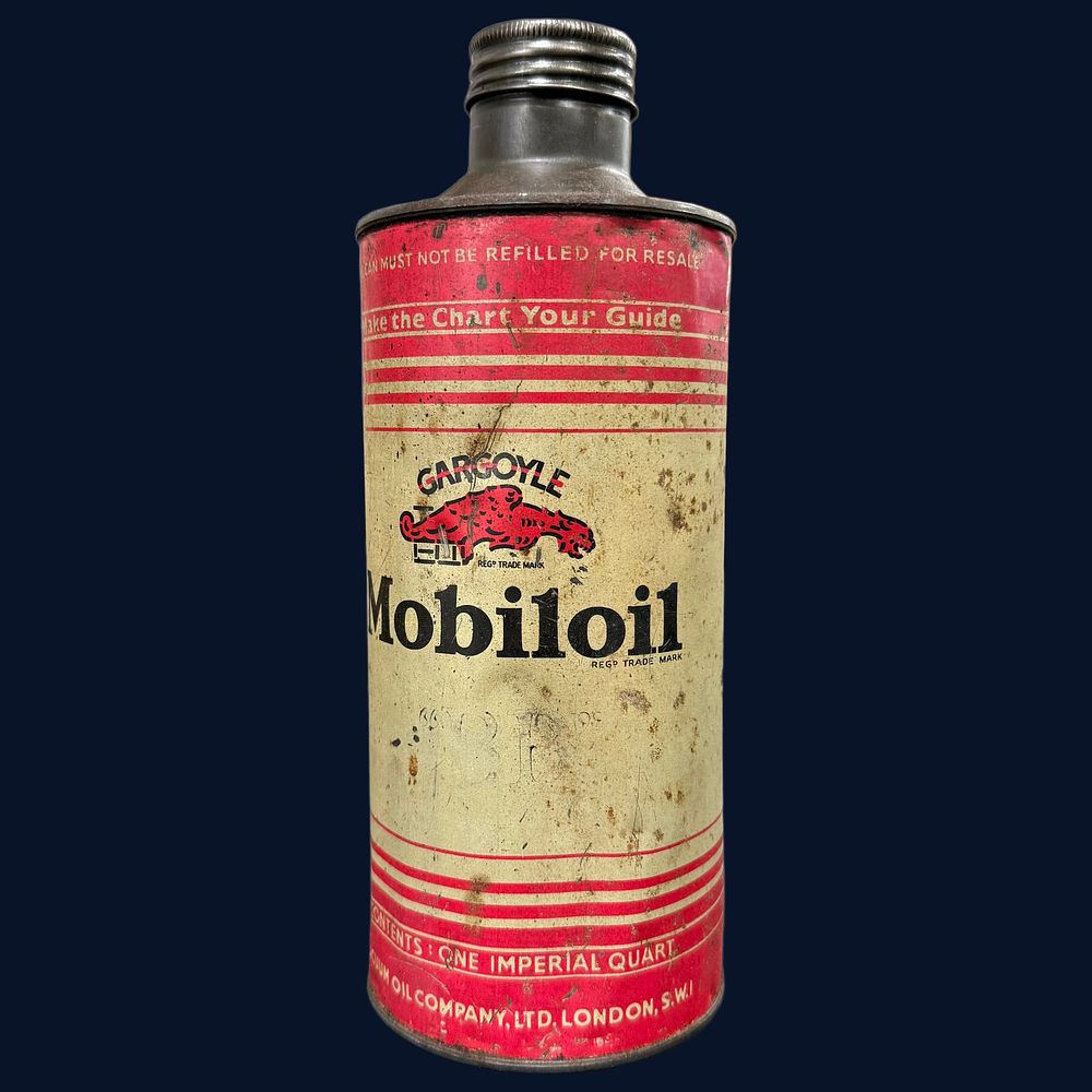 Lot 350: Mobiloil Gargoyle Motor Oil Can