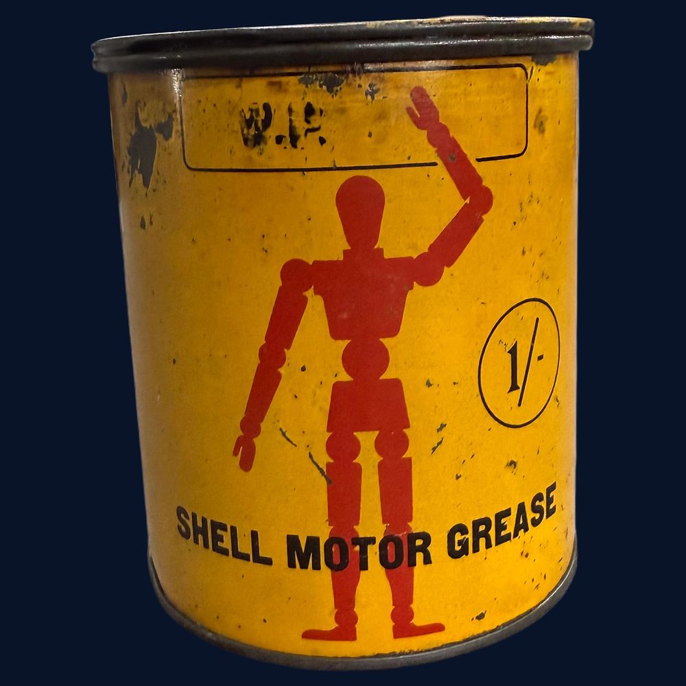 Lot 352: Shell Stickman Motor Grease Tin