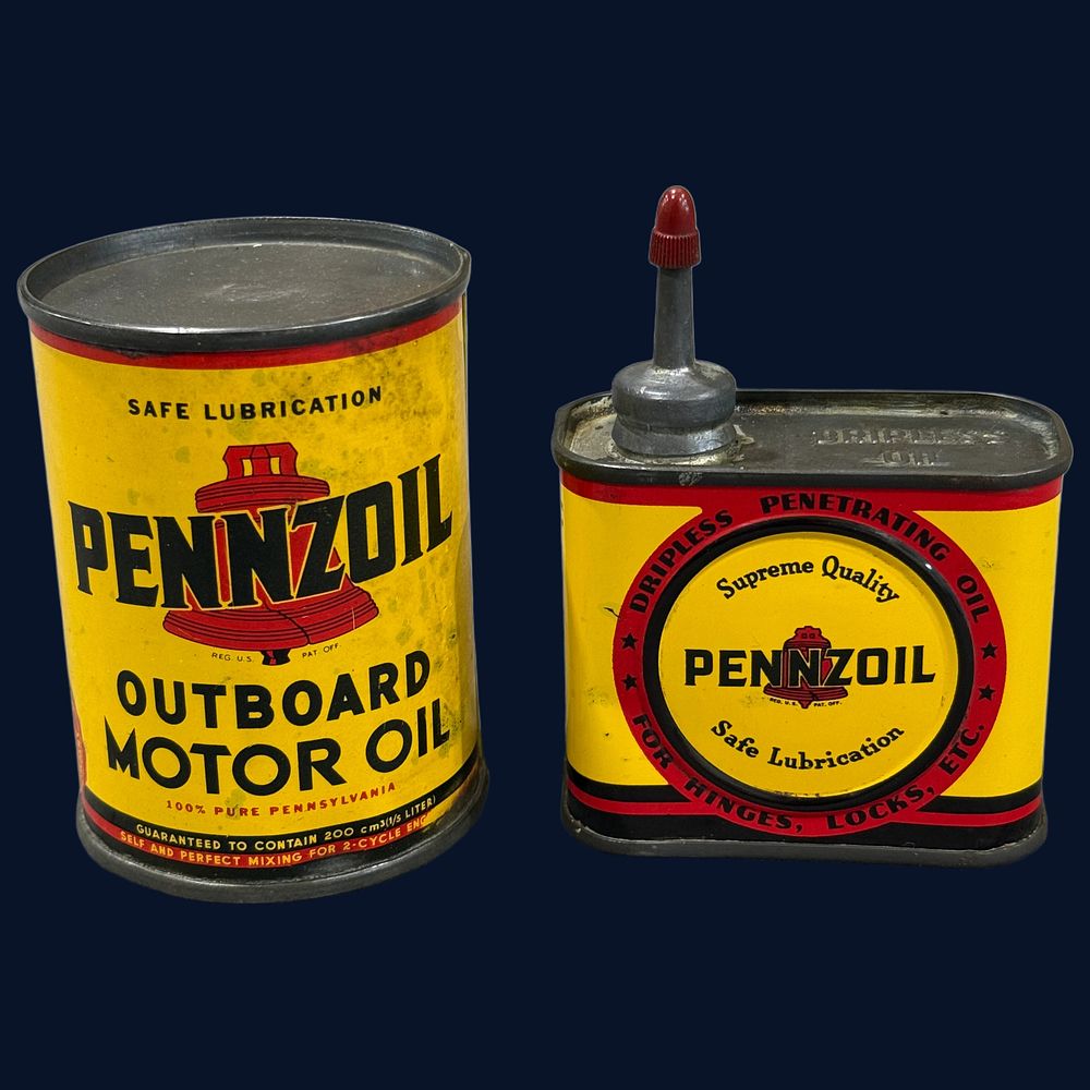Lot 374: Two Pennzoil Motor Oil and Dripless Penetrating Oil Cans